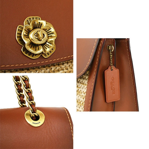 Rare Coach Parker Leather/Straw Bag! - Picture 11 of 17